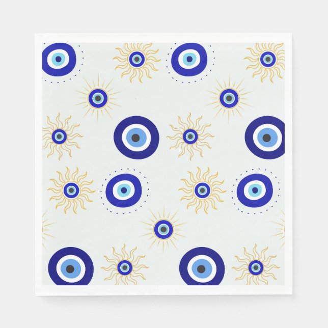Serviette En Papier Symbole du mauvais œil (Devant)