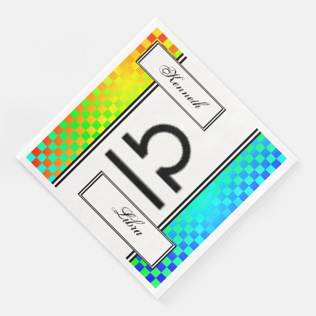 Serviette En Papier Symbole du Zodiaque de Libra par Kenneth Yoncich (Coin)