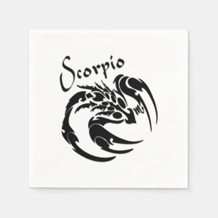 Serviette En Papier Symbole et signe du zodiaque du scorpion