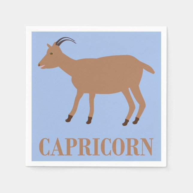 Serviette En Papier Symbole étoile Capricorne Chèvre (Devant)