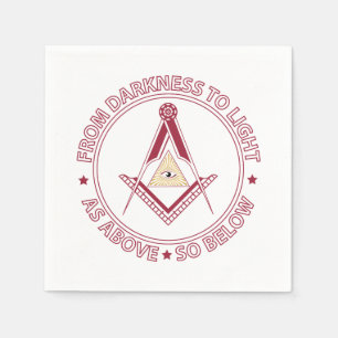 Serviette En Papier Symbole franc-maçonnerie