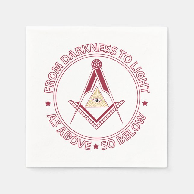 Serviette En Papier Symbole franc-maçonnerie (Devant)