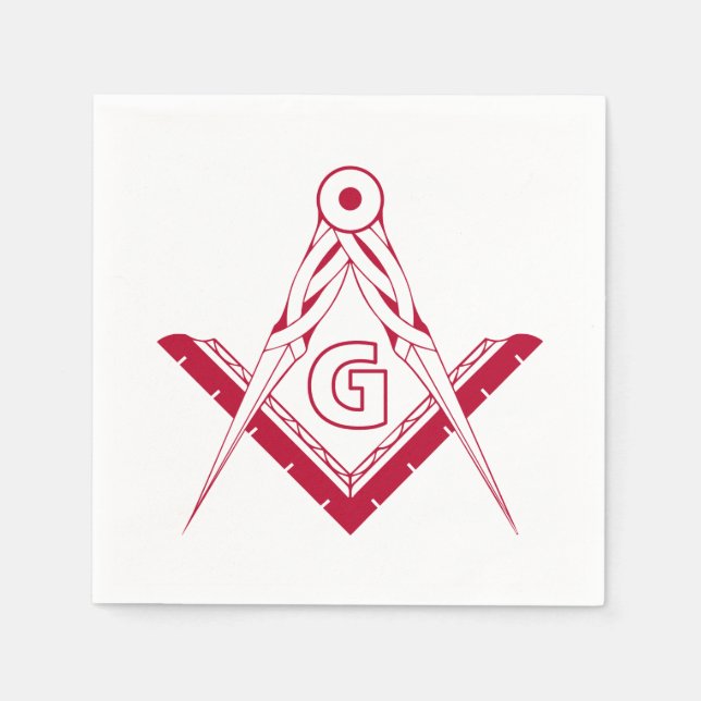 Serviette En Papier Symbole franc-maçonnerie (Devant)