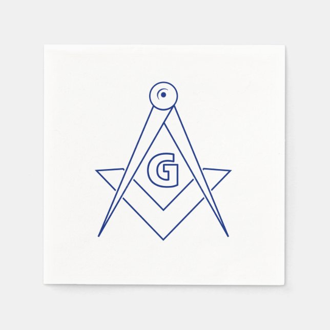 Serviette En Papier Symbole franc-maçonnerie (Devant)