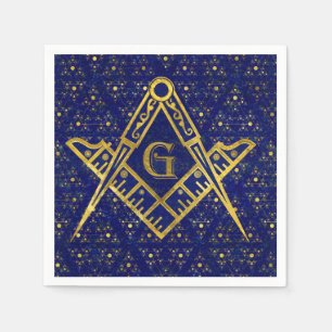 Serviette En Papier Symbole franc-maçonnerie Carré et Compass
