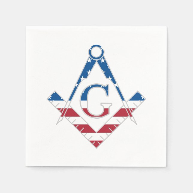 Serviette En Papier Symbole Freemasonic des États-Unis (Devant)