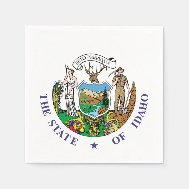 Serviette En Papier Symbole Idaho (Devant)