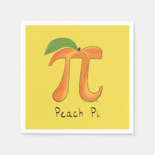 Serviette En Papier Symbole Pi Peach Math Funny