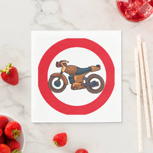 Serviette En Papier Symbole routier de moto