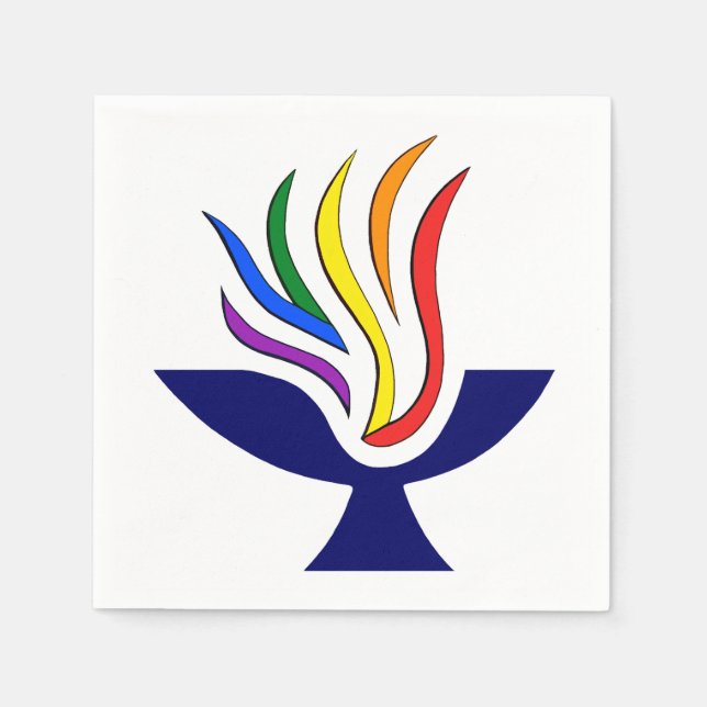 Serviette En Papier Symbole TVUUC Logo Chalice Flamboyant (Devant)