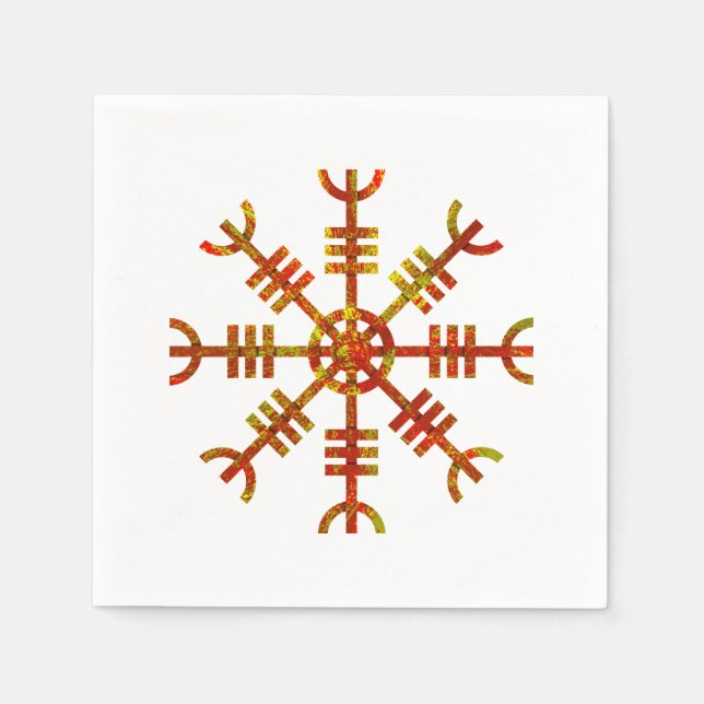 Serviette En Papier Symbole Viking Helm De Awe Norse (Devant)