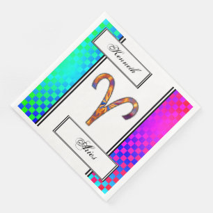 Serviette En Papier Symbole Zodiac Aries Élément par Kenneth Yoncich