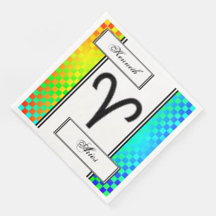 Serviette En Papier Symbole Zodiac Aries Standard par Kenneth Yoncich
