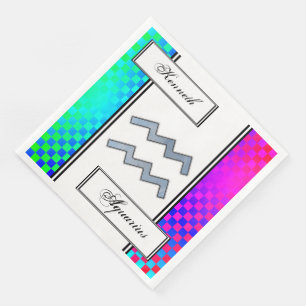 Serviette En Papier Symbole Zodiaque Aquarius Élément par Kenneth Yonc