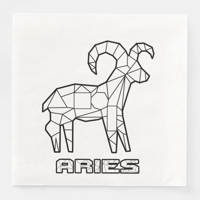 Serviette En Papier SYMBOLE Zodiaque Aries Napkin (Devant)