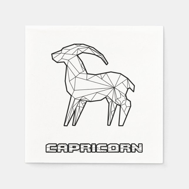 Serviette En Papier SYMBOLE Zodiaque Capricorne Napkin (Devant)