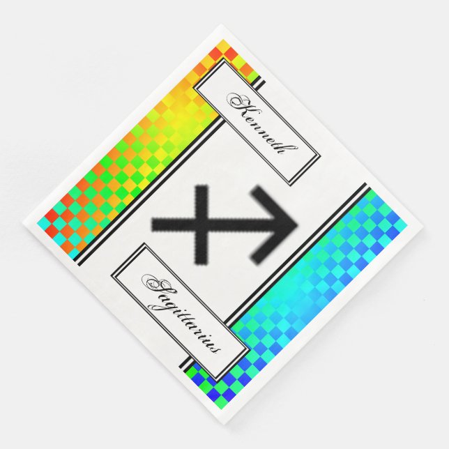 Serviette En Papier Symbole zodiaque Sagittarius Stand par Kenneth Yon (Coin)