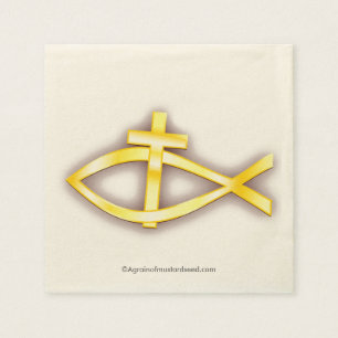Serviette En Papier Symboles chrétiens