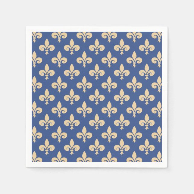 Serviette En Papier Symboles de fleur de lis (Devant)