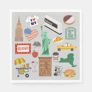 Serviette En Papier Symboles de la ville de New York