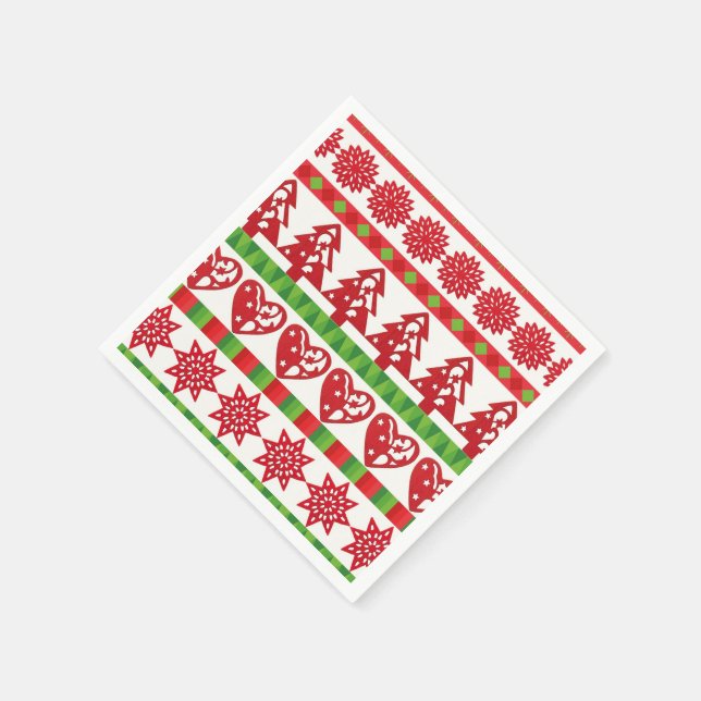 Serviette En Papier Symboles de Noël (Coin)
