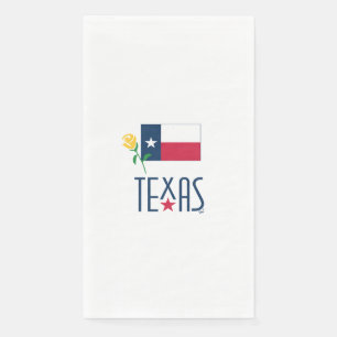 Serviette En Papier Symboles de Texas, Texas Drapeau et Rose jaune, sm