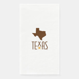Serviette En Papier Symboles du Texas, Etat du Texas, brun