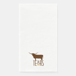 Serviette En Papier Symboles du Texas, Longhorn, brun petit