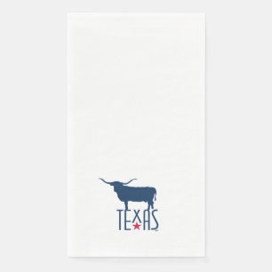 Serviette En Papier Symboles du Texas, Longhorn, marine petit