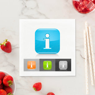 Serviette En Papier Symboles modernes d'information brillante