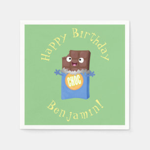 Serviette En Papier Sympa chocolat chocolat bonbon bar personnage de d