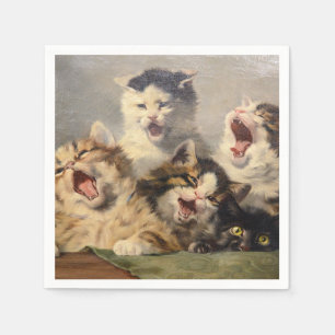 Serviette En Papier Symphonie de chatons par Julius Adam II
