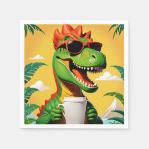 Serviette En Papier T-Rex Dinosaure Drôle 