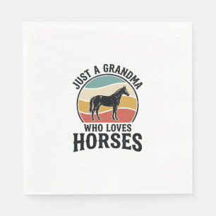 Serviette En Papier T-shirt avec gravure vintage Grand-mère aime les c