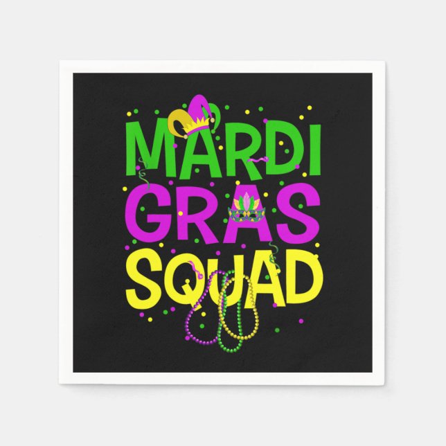 Serviette En Papier T-shirt Casquette Jester  Mardi Gras (Devant)