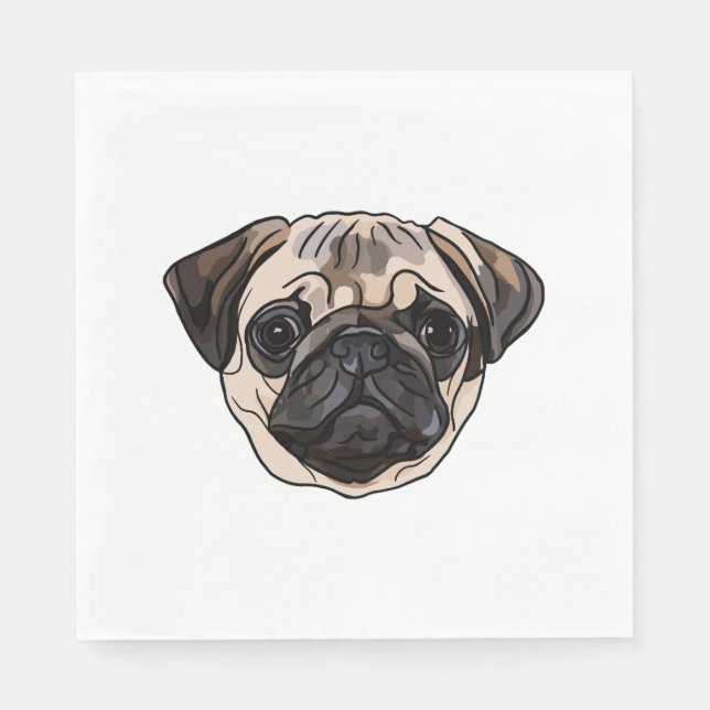 Serviette En Papier T-shirt classique carlin (Devant)
