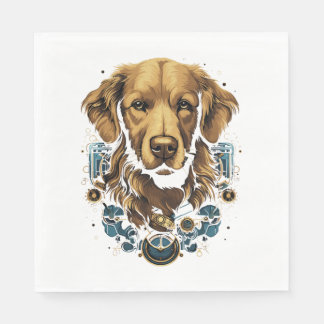 Serviette En Papier T-shirt classique pour chien d'essayeur en or Stea