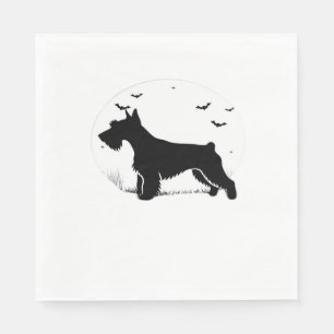 Serviette En Papier T-shirt classique silhouette de lune d'Halloween d