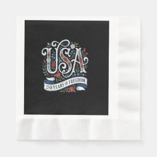 Serviette En Papier T-shirt commémoratif 250e anniversaire USA femmes