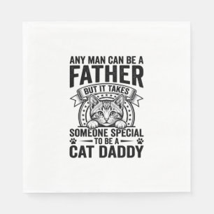 Serviette En Papier T-Shirt D avec citation de Papa Chat gravure vinta