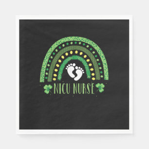 Serviette En Papier T-shirt de la Saint-Patrick pour infirmière Nicu L