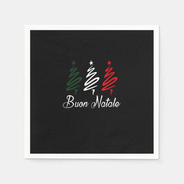 Serviette En Papier T-shirt de Noël de Buon Natale (Devant)