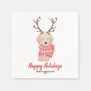 Serviette En Papier T-shirt de Noël personnalisé avec bois de cerf pou
