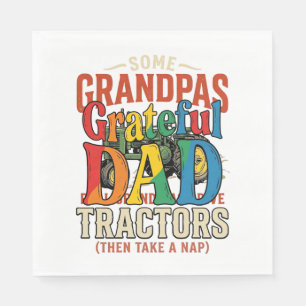 Serviette En Papier T-shirt de nuit de ferme vintage tracteur grand-pè