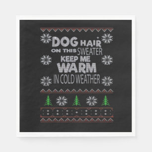 Serviette En Papier T-shirt essentiel Sweat de Noël à poils de chien