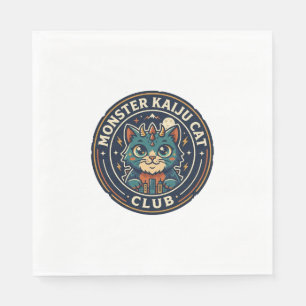Serviette En Papier T-shirt graphique Monster Kaiju Cat - Art Monster 