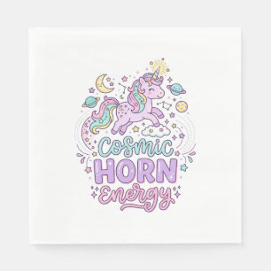 Serviette En Papier T-shirt graphique pastel mignon énergie corne cosm