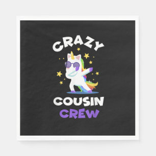 Serviette En Papier T Shirt Licorne de Réunion de l'Équipage de Cousin