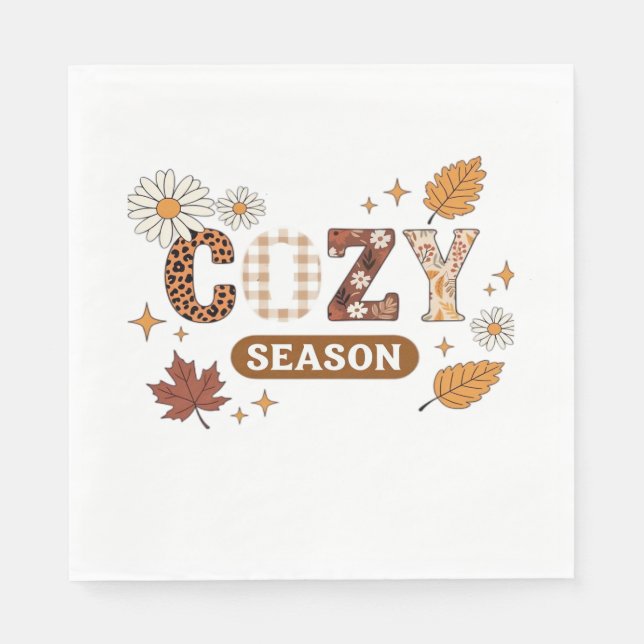 Serviette En Papier T-Shirt Oversize Saison Cosy (Devant)