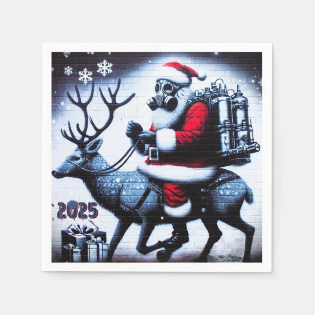 Serviette En Papier T-shirt père Noël (Devant)